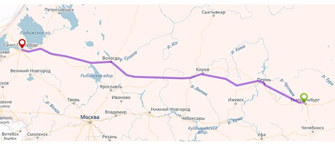 Железнодорожные перевозки из Санкт-Петербурга в Екатеринбург